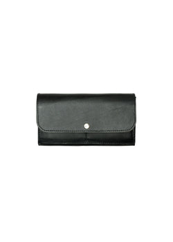 black leather purse